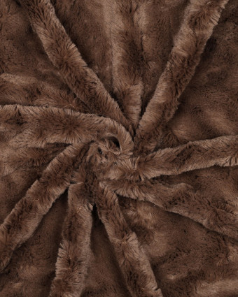 Tissu Fausse Fourrure Texturé Chocolat - Mercerine
