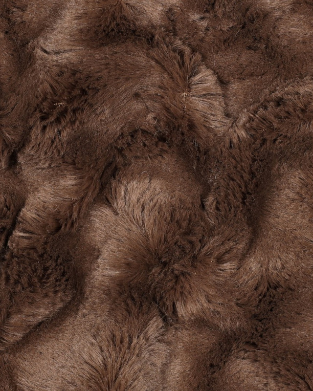 Tissu Fausse Fourrure Texturé Chocolat - Mercerine