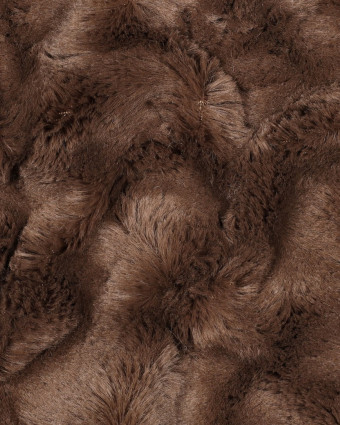 Tissu Fausse Fourrure Texturé Chocolat - Mercerine