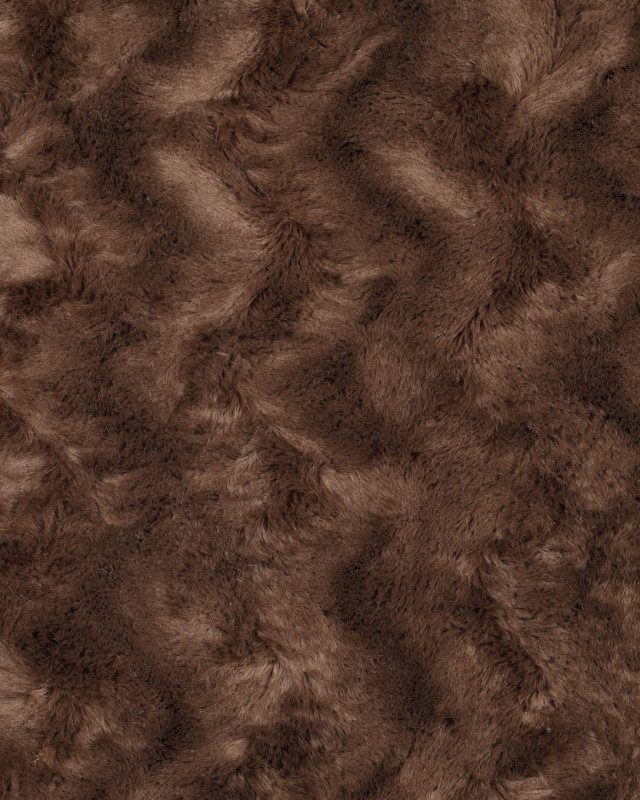 Tissu Fausse Fourrure Texturé Chocolat - Mercerine