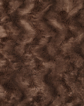 Tissu Fausse Fourrure Texturé Chocolat - Mercerine