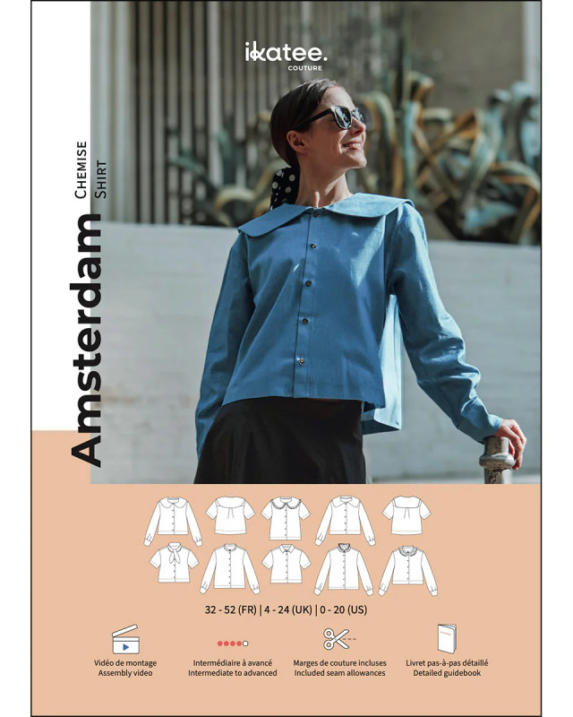 Patron Chemise AMSTERDAM - Ikatee - Mercerine