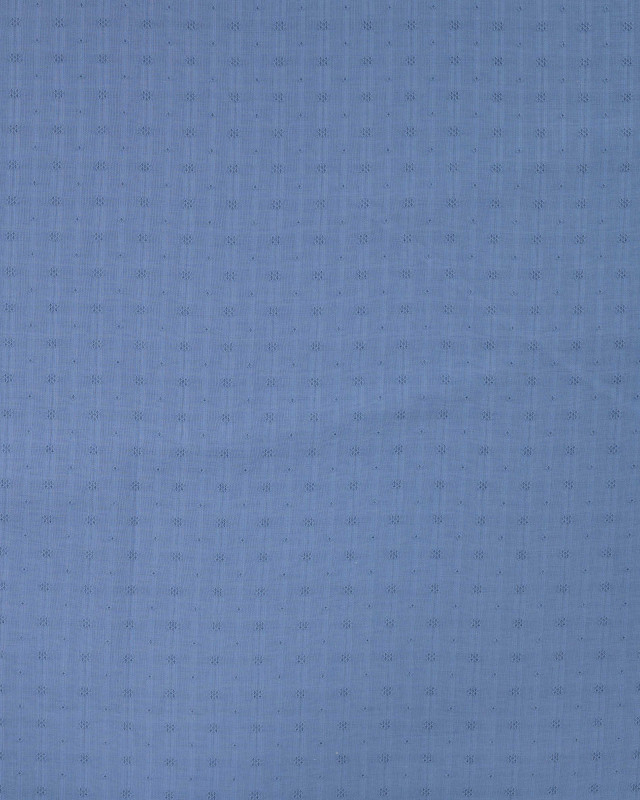 Tissu Coton Brodé Losange Indigo - Mercerine