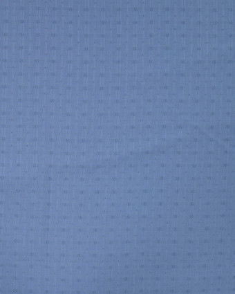 Tissu Coton Brodé Losange Indigo - Mercerine