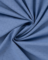 Tissu Coton Brodé Losange Indigo