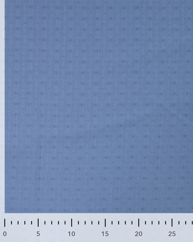 Tissu Coton Brodé Losange Indigo - Mercerine