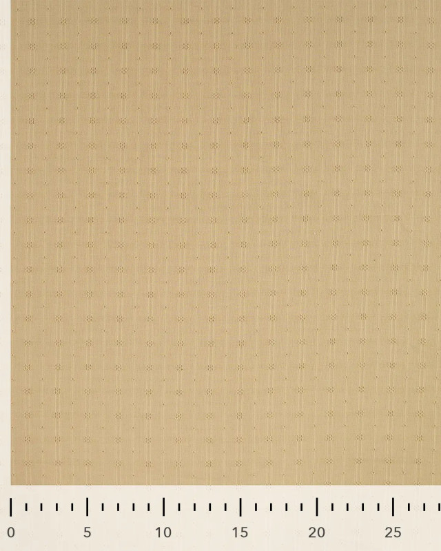 Tissu Coton Brodé Losange Naturel - Mercerine