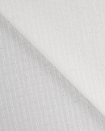 Tissu Coton Brodé Losange Ecru - Mercerine