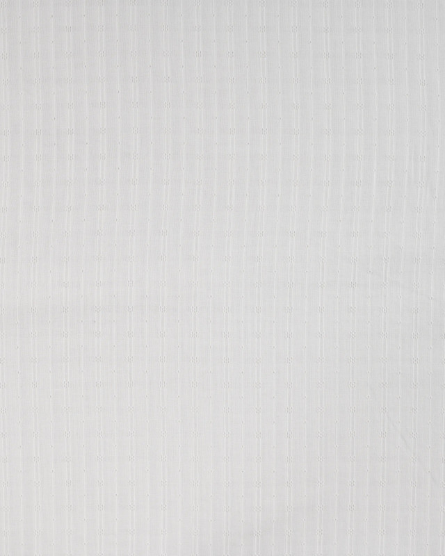 Tissu Coton Brodé Losange Ecru - Mercerine