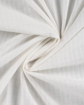 Tissu Coton Brodé Losange Ecru