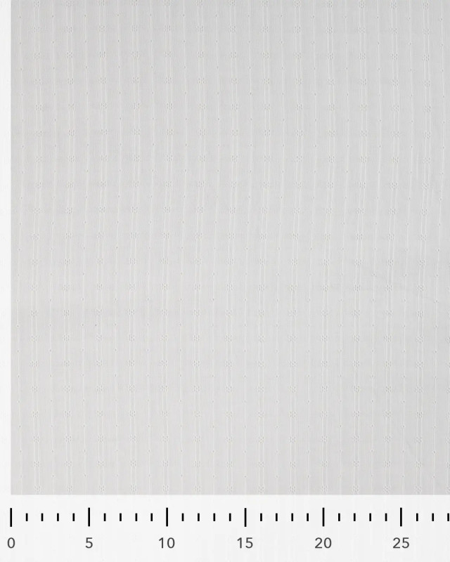Tissu Coton Brodé Losange Ecru - Mercerine