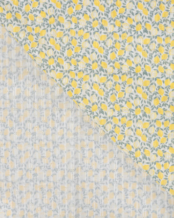 Tissu Coton Ajouré Petits Citrons - Mercerine