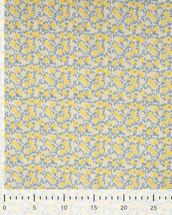 Tissu Coton Ajouré Petits Citrons - Mercerine