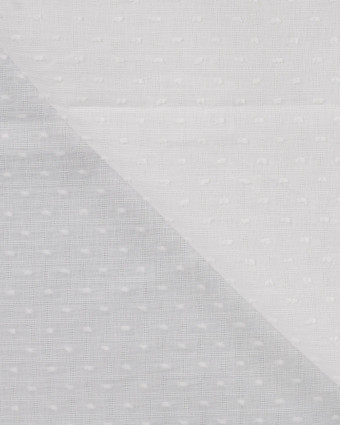 Tissu Plumetis de Coton Ecru - Mercerine