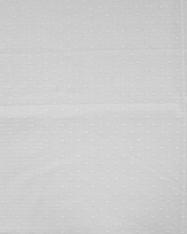 Tissu Plumetis de Coton Ecru - Mercerine