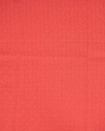 Tissu Plumetis de Coton Corail - Mercerine