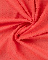 Tissu Plumetis de Coton Corail