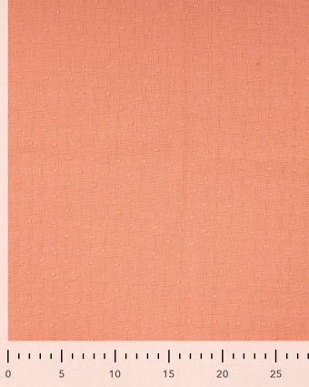 Tissu Plumetis de Coton Pêche - Mercerine