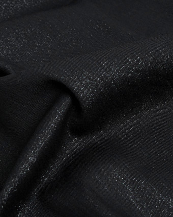 Tissu Jean Noir Lurex Argent Epais - Mercerine