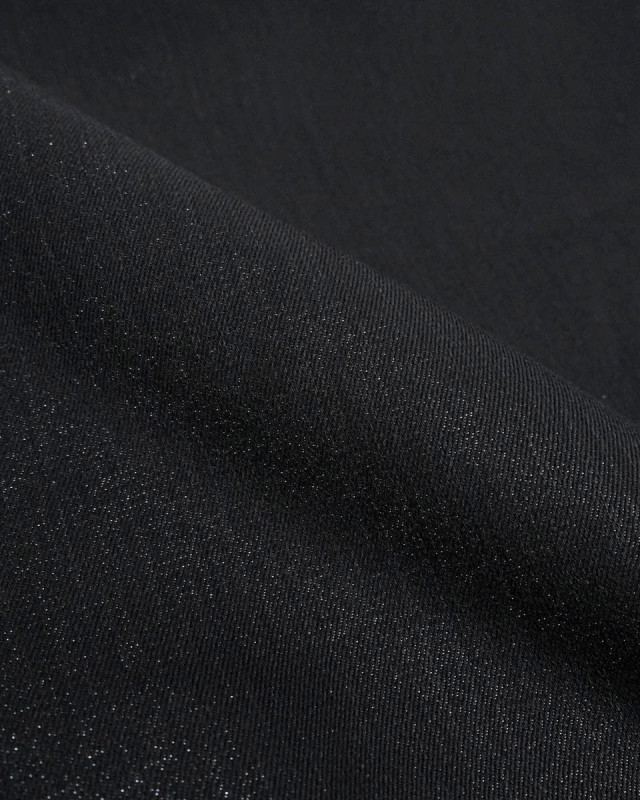 Tissu Jean Noir Lurex Argent Epais - Mercerine