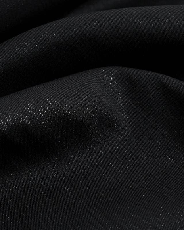 Tissu Jean Noir Lurex Argent Epais - Mercerine