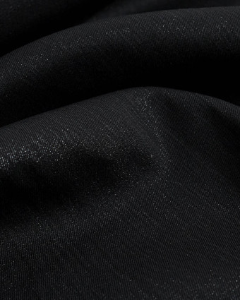 Tissu Jean Noir Lurex Argent Epais - Mercerine