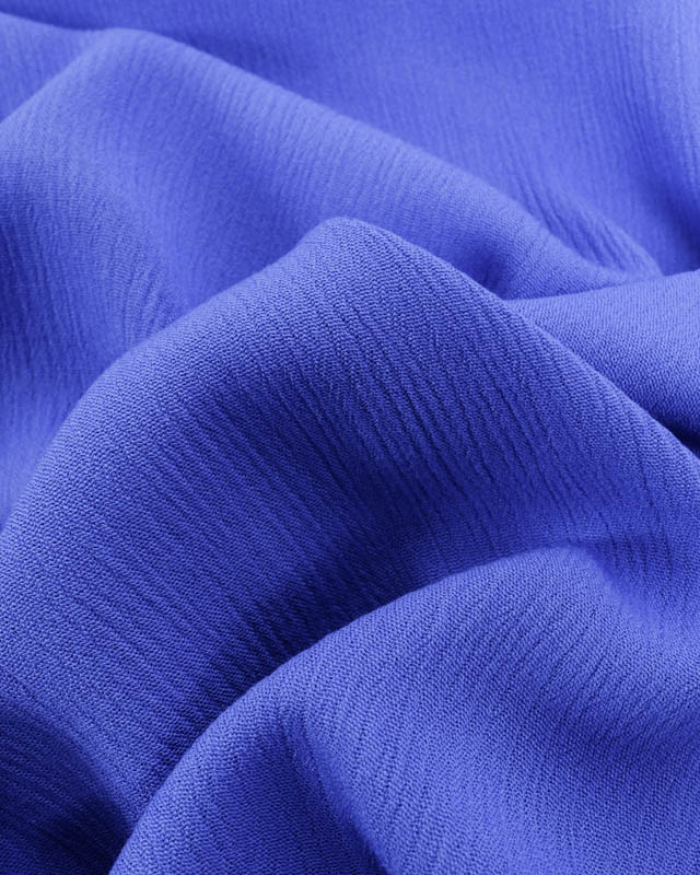 Viscose Crinkle Unie Bleu Royal - Mercerine