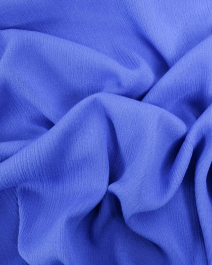 Viscose Crinkle Unie Bleu Royal - Mercerine