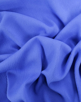 Viscose Crinkle Unie Bleu Royal - Mercerine