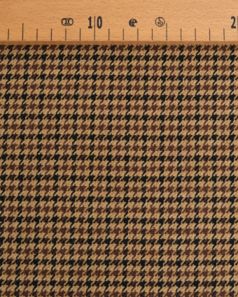Tissu Tartan Pied de Poule Café - Mercerine