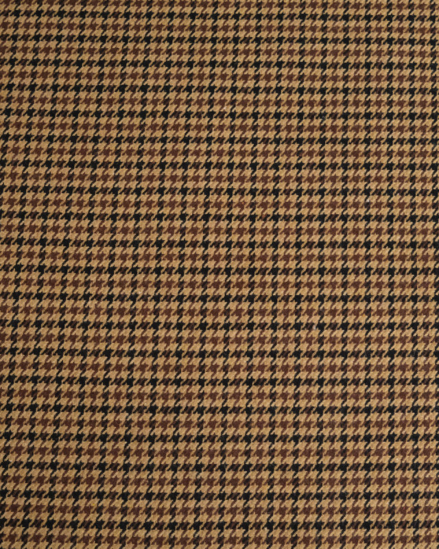Tissu Tartan Pied de Poule Café - Mercerine