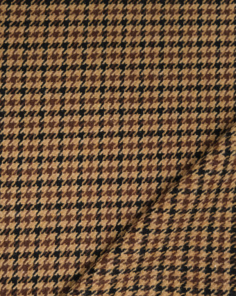 Tissu Tartan Pied de Poule Café - Mercerine