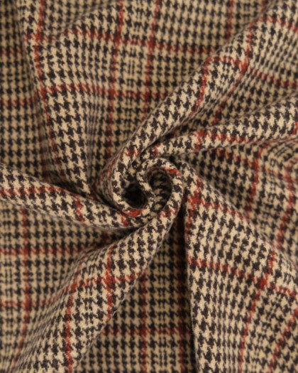 Tissu Tartan Marron Terracotta - Mercerine