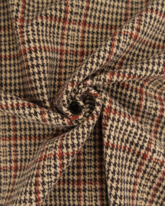 Tissu Tartan Marron Terracotta - Mercerine