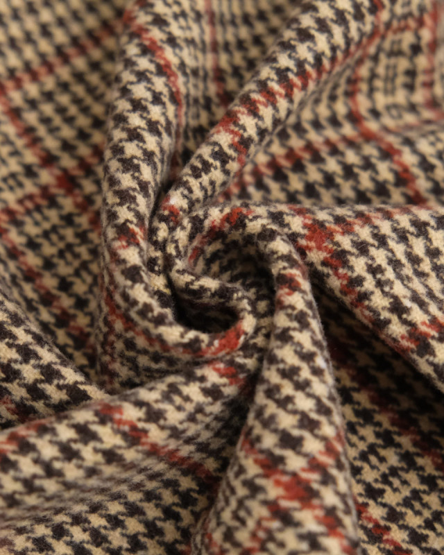 Tissu Tartan Marron Terracotta - Mercerine