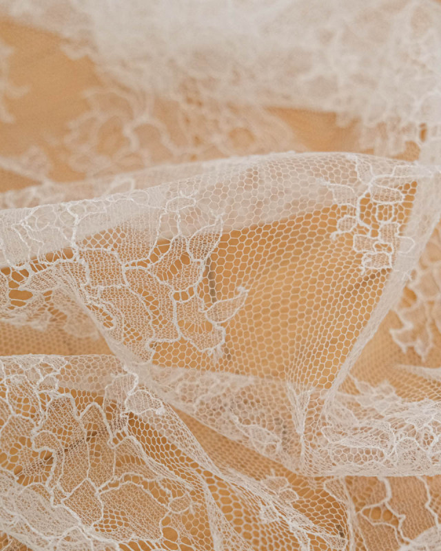 Dentelle Fabrication Française Greige Eglantine - Mercerine