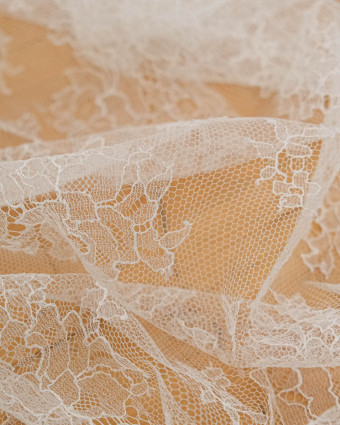Dentelle Fabrication Française Greige Eglantine - Mercerine