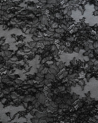 Dentelle Fabrication Française Noir Eglantine - Mercerine