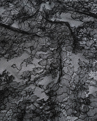 Dentelle Fabrication Française Noir Eglantine - Mercerine