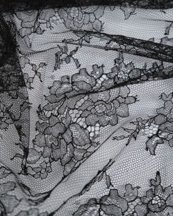 Dentelle Fabrication Française Noir Eglantine - Mercerine