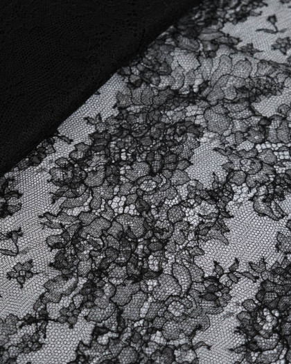 Dentelle Fabrication Française Noir Eglantine - Mercerine