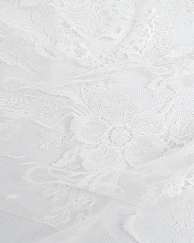 Dentelle Fabrication Française Greige Grande Fleur - Mercerine