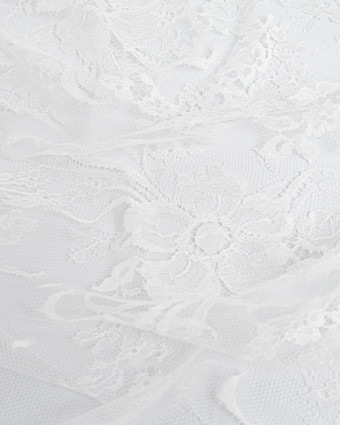 Dentelle Fabrication Française Greige Grande Fleur - Mercerine
