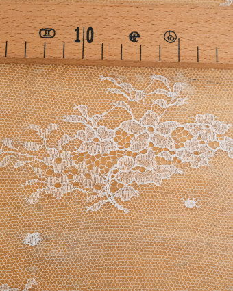 Dentelle Fabrication Française Greige Grande Fleur - Mercerine