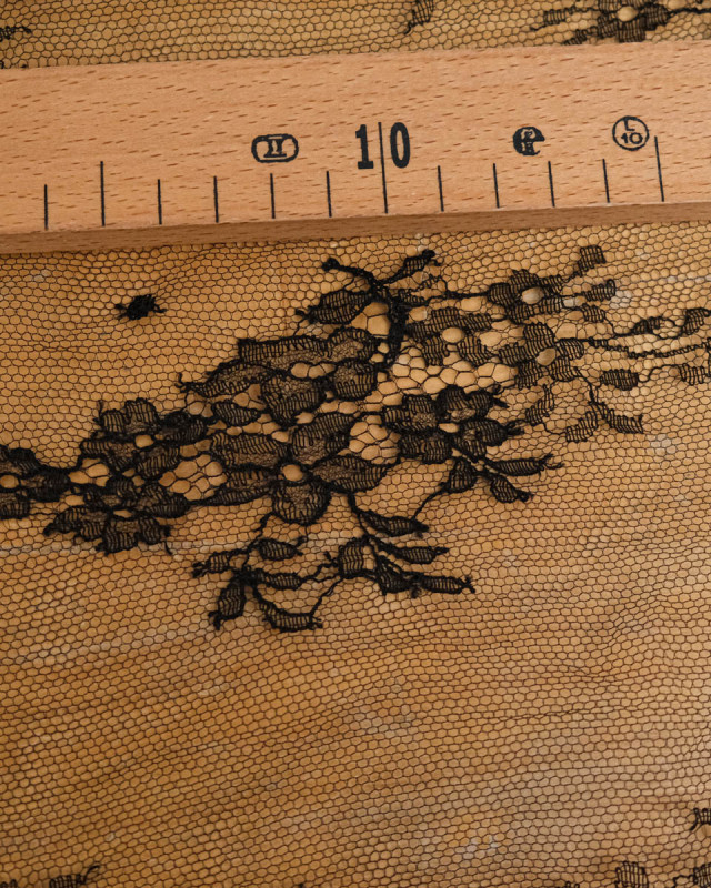 Dentelle Fabrication Française Noir Grande Fleur - Mercerine