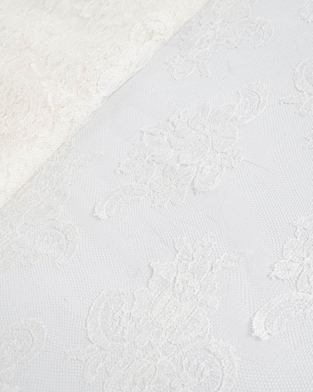 Dentelle Fabrication Française Greige Festonnée - Mercerine