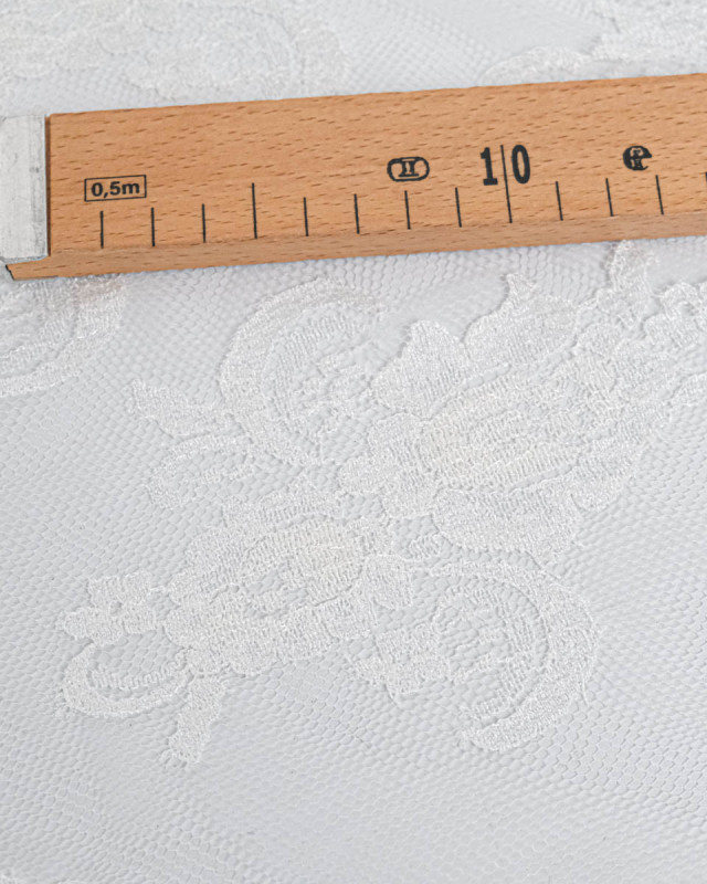 Dentelle Fabrication Française Greige Festonnée - Mercerine