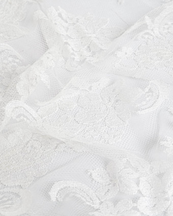 Dentelle Fabrication Française Greige Festonnée - Mercerine