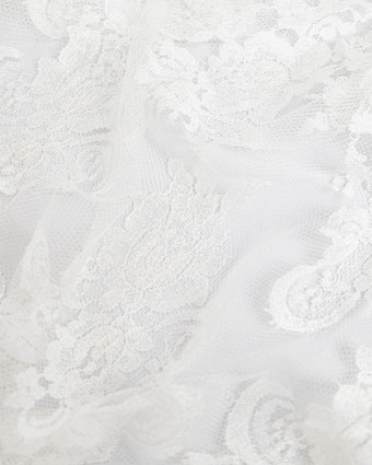 Dentelle Fabrication Française Greige Festonnée - Mercerine