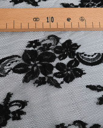 Dentelle Fabrication Française Noir Festonnée - Mercerine